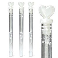 Tube de bulles de savon mariage Coeur Vintage (x24)