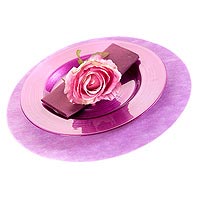 Petite serviette en papier rose 25x25 cm 2 plis, serviette table mariage -  Badaboum