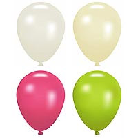 50 Ballons Metalliques Blanc Nacre 27cm