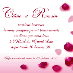 Carte d'invitation mariage