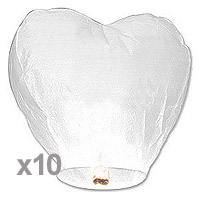 Sky Lantern Coeur Blanc Discount