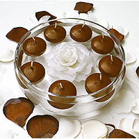 Bougies Flottantes Mariage Chocolat 