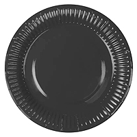 20 Assiettes Carton Rondes Noires