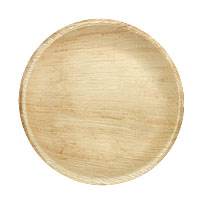 Grande Assiette de Table Ronde Bois Palmier Discount