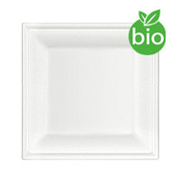 Assiettes Biodégradable Fibre de Canne à Sucre 20cm