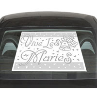 Plaques Autocollantes Transparentes Vive les Mariés