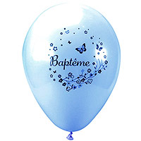 Le Lot de 8 Ballons Nacrés Luxe Baptême Papillons