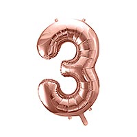 Ballon Chiffre 3 Rose Gold