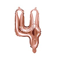 Ballon Gonflable Rose Gold Chiffre 4