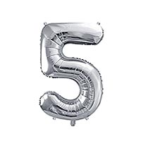 Ballon Chiffre 5 Argent