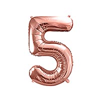 Ballon Gonflable Rose Gold Chiffre 5