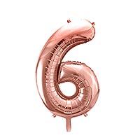 Ballon Gonflable Rose Gold Chiffre 6