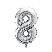 Ballon Chiffre 8 Argent