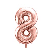 Ballon Gonflable Rose Gold Chiffre 8