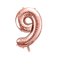 Ballon Chiffre 9 Rose Gold