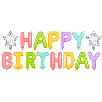 Ballon Happy Birthday Anniversaire Multicolore