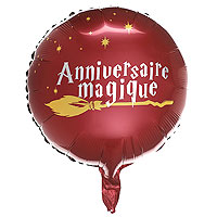 Grand Ballon Anniversaire Sorcier Rouge