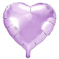 Ballon Mylar Aluminium Coeur 45cm Parme