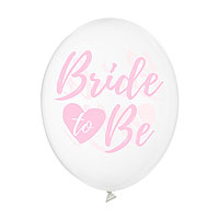 6 Ballons Transparents Bride To Be Rose 30cm