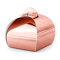 Ballotin Contenant Dragées Rose Gold Miroir