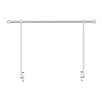 Barre Décorative de Table Métal Blanc Extensible 2m60 x 1m20