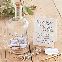 Livre d'Or Bouteille à la Mer avec Messages