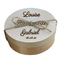 Boite Bois Porte Alliances Personnalisée