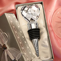 Bouchon de Vin Coeur Cristal Cadeau Invité