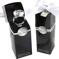Bouchon Vin Bague Diamant Cadeau Invité Mariage
