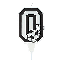 Bougie Anniversaire Football Chiffre 0