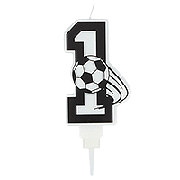 Bougie Anniversaire Football Chiffre 1