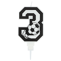 Bougie Anniversaire Football Chiffre 3