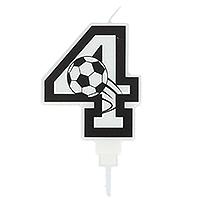 Bougie Anniversaire Football Chiffre 4