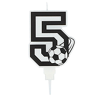 Bougie Anniversaire Football Chiffre 5