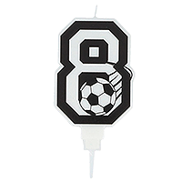 Bougie Anniversaire Football Chiffre 8