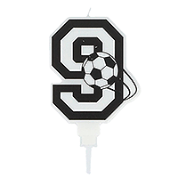 Bougie Anniversaire Football Chiffre 9
