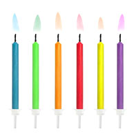 Bougie Anniversaire Flammes de Couleur Multicolore
