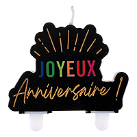 Bougie Anniversaire Festicolor Noir Originale