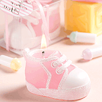 Bougie Chausson Bébé Parfum Bonbon Boîte Cadeau