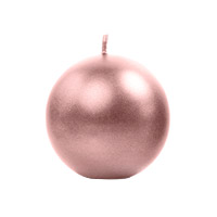 Petite Bougie Ronde Sphère Boule 6 cm Rose Gold