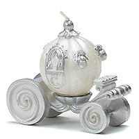 La Bougie Carrosse Cendrillon Nacrée et Gris Argent