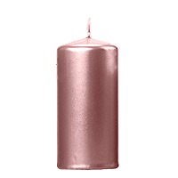 Bougie Cylindrique 12cm Nacrée Luxe Rose Gold