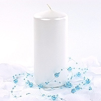 Bougie Cylindrique 12cm Nacrée Luxe