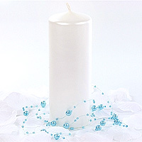 Bougie Cylindrique 15cm Nacrée Mariage