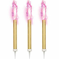 Fontaines Artifices pour Gâteau Gerbe Rose x3