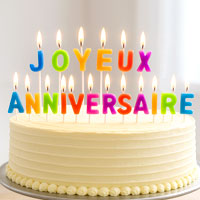 18 Bougies Joyeux Anniversaire Coloré pour Gateau