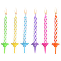 Bougies Anniversaire Multicolores x24
