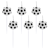 Bougies Anniversaire Ballon Football x6