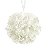 Boule de Fleurs 17 cm Blanche