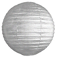 Grande boule Lanterne Chinoise Gris Argent